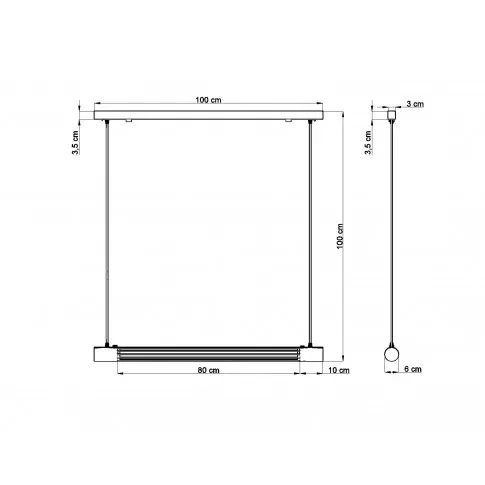 Wymiary lampy wiszącej EX594-Valis