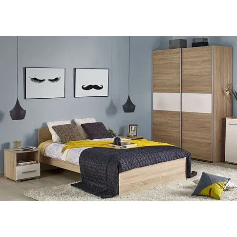Zdjęcie Łóżko Noria ze stelażem 120x200 dąb sonoma | Edinos.pl