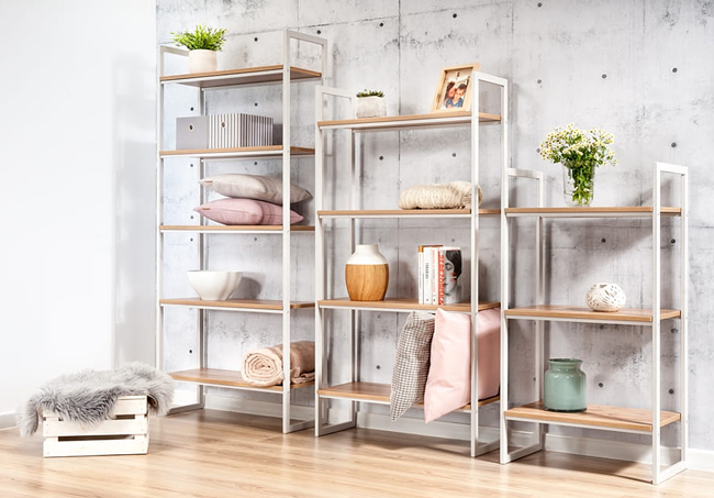 Loftowy regał metalowy na książki Verdon