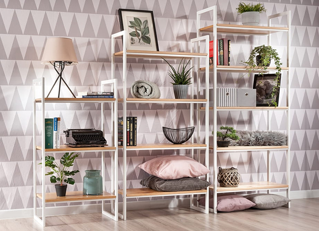 Loftowy regał metalowy na książki Verdon