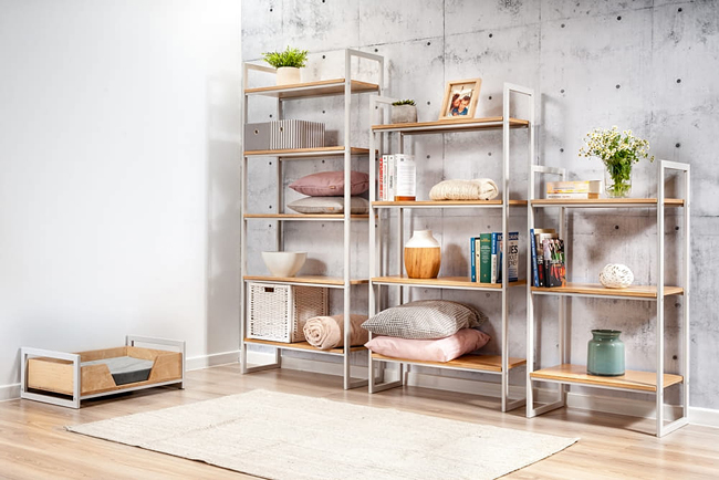 Loftowy regał metalowy na książki Verdon