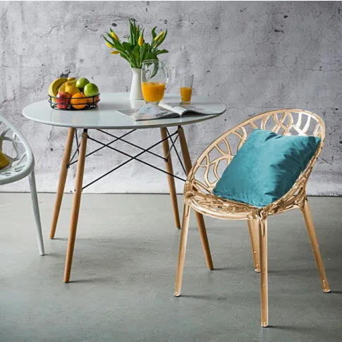 Bursztynowe krzesło Melbu designerskie