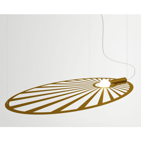 Złota nowoczesna lampa wisząca EX596-Lehdes w stylu loftowym