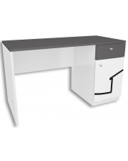 Biało-grafitowe biurko dla dziecka Timi 2X - 5 kolorów w sklepie Edinos.pl