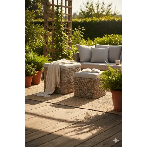 Zestaw dwóch otwieranych puf   Gartix