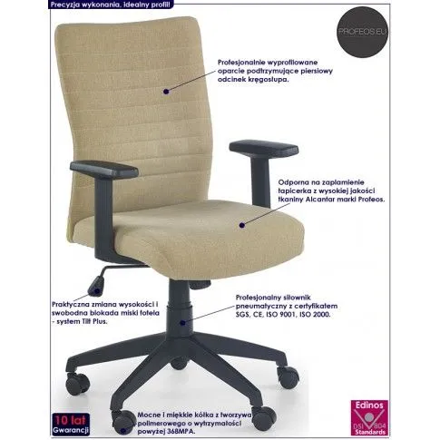 Fotografia Fotel obrotowy Malla - beżowy z kategorii Strona główna