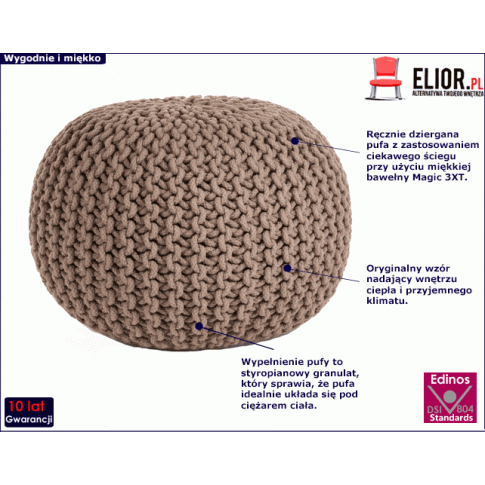 Brązowa pufa Gimi