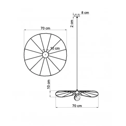 Wymiary lampy wiszącej EX599-Eskolo