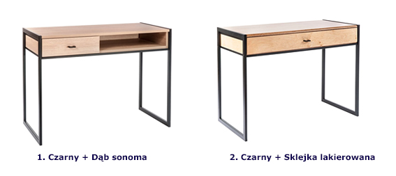 Wybór dostępnych wersji kolorystycznych biurka Maso 11X