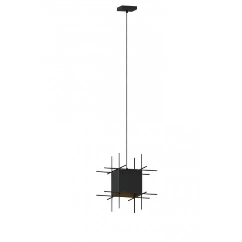 Czarna kwadratowa lampa wisząca EX609-Halsox z designerskim abażurem
