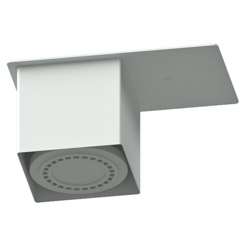 Biały minimalistyczny kwadratowy plafon EX611-Hookani