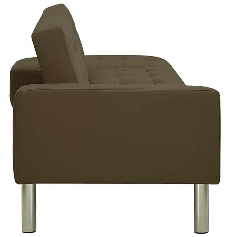 Nowoczesna rozkładana kanapa Invell brązowa