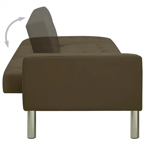 Nowoczesna rozkładana kanapa Invell brązowa