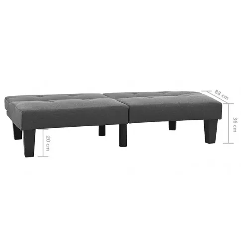 Tapicerowana rozkładana jasnoszara sofa Iluna 3X