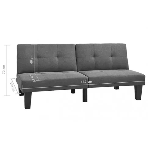 Tapicerowana rozkładana jasnoszara sofa Iluna 3X