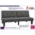 Tapicerowana rozkładana ciemnoszara sofa Iluna 3X