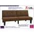 Tapicerowana rozkładana brązowa sofa Iluna 3X