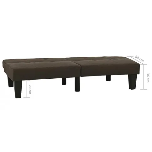 Tapicerowana rozkładana ciemnobrązowa sofa Iluna 3X