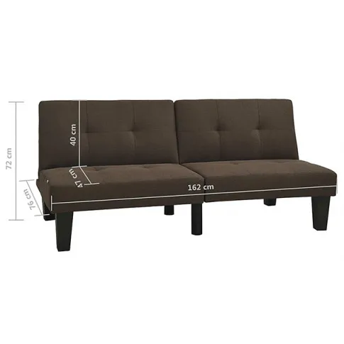 Tapicerowana rozkładana ciemnobrązowa sofa Iluna 3X