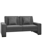 Dwuosobowa jasnoszara rozkładana sofa z tkaniny - Arroseta 2S w sklepie Edinos.pl