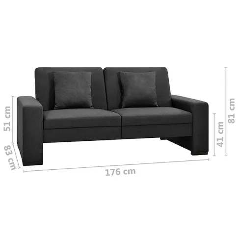 Luksusowa rozkładana ciemnoszara sofa Astigar