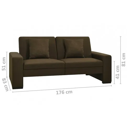 Luksusowa rozkładana brązowa sofa Astigar 