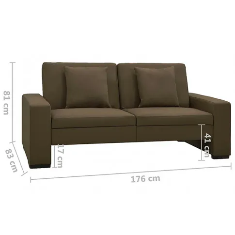 Dwuosobowa rozkładana brązowa sofa Arroseta 2S 