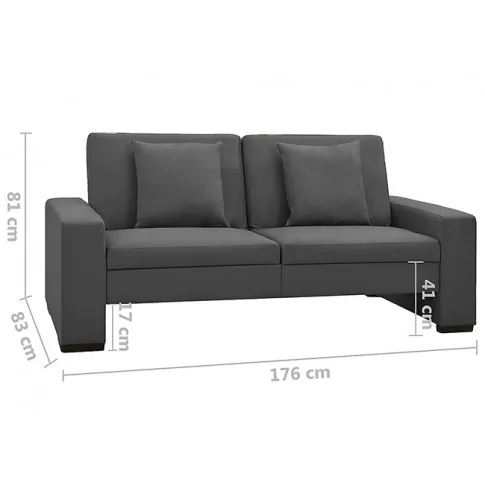 Dwuosobowa rozkładana szara sofa Arroseta 2S