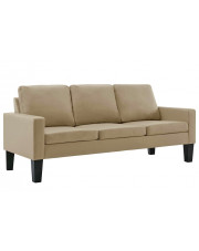 Tapicerowana sofa w kolorze cappuccino - Clorins 3X w sklepie Edinos.pl