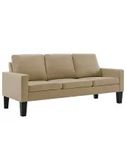 Tapicerowana sofa w kolorze cappuccino - Clorins 3X