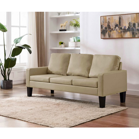 Sofa w kolorze cappuccino Clorins 3X wizualizacja