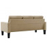 Sofa z drewnianymi nogami w kolorze cappuccino Clorins 3X