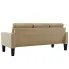 Sofa z drewnianymi nogami w kolorze cappuccino Clorins 3X