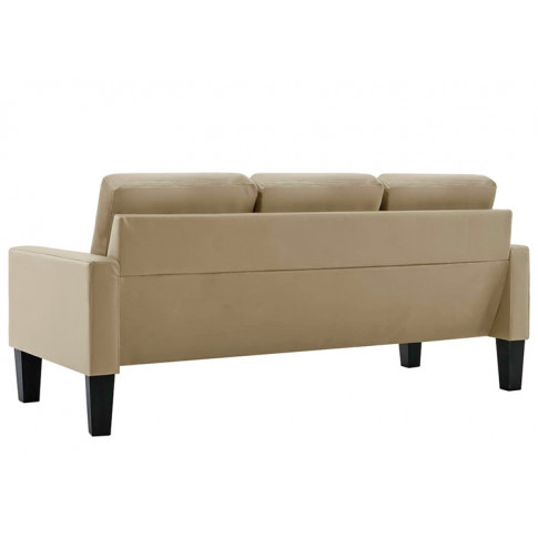 Sofa z drewnianymi nogami w kolorze cappuccino Clorins 3X