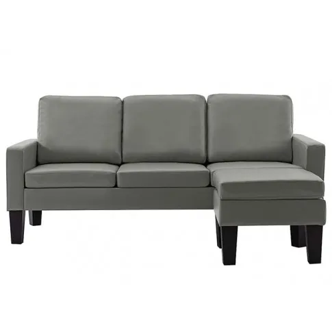Trzyosobowa szara sofa z ekoskóry Zuria 4Q