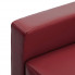 Trzyosobowa winna czerwień sofa z ekoskóry Zuria 4Q