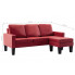 Trzyosobowa winna czerwień sofa z ekoskóry Zuria 4Q