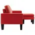 Trzyosobowa czerwona sofa z ekoskóry Zuria 4Q