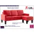Trzyosobowa czerwona sofa z ekoskóry Zuria 4Q