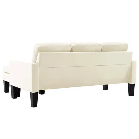 Trzyosobowa kremowa sofa z ekoskóry Zuria 4Q