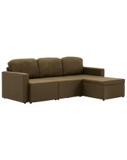 Rozkładana sofa modułowa brązowa tkanina - Lanpara 4Q w sklepie Edinos.pl