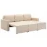 Rozkładana sofa z ekoskóry ciemnokremowa Lanpara 4Q