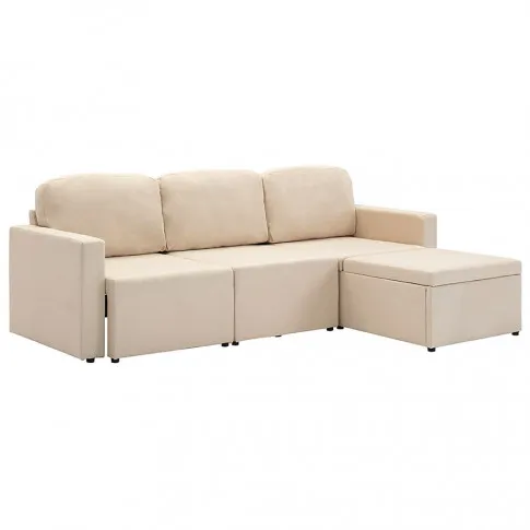 rozkladana modulowa sofa lampara4q ciemnokremowa