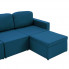 Rozkładana sofa z tkaniny niebieska Lanpara 4Q