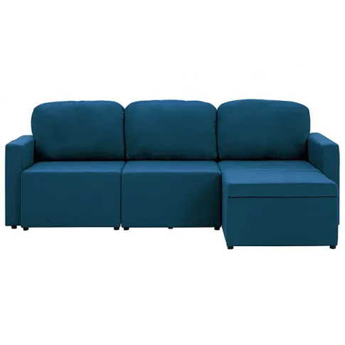 Rozkładana sofa z tkaniny niebieska Lanpara 4Q