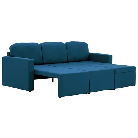 Rozkładana sofa z tkaniny niebieska Lanpara 4Q