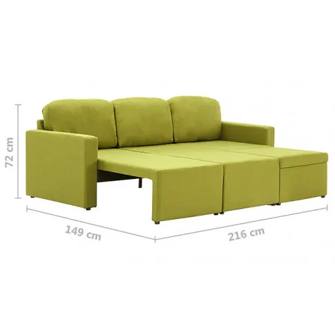 Sofa rozkładana zielona Lanpara 4Q