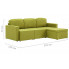Sofa rozkładana zielona Lanpara 4Q