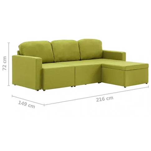 Sofa rozkładana zielona Lanpara 4Q