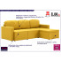 Rozkładana sofa z tkaniny żółta Lanpara 4Q